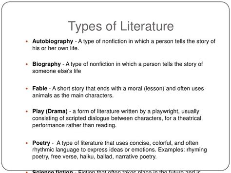 What Are The Forms Of Literature And