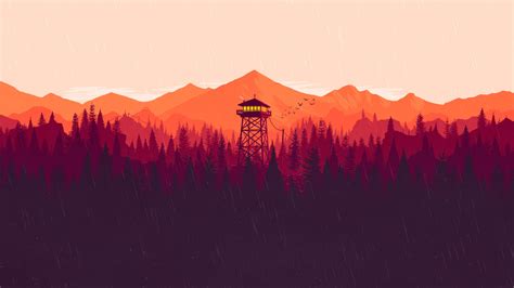 Firewatch Video Game Art Minimalism Simple 1080p Wall