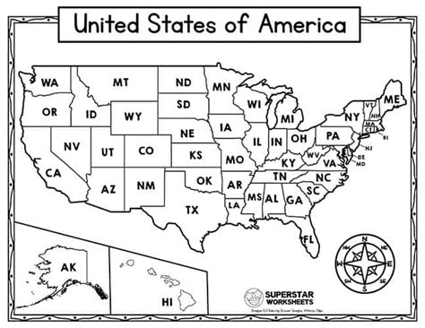 United States Landforms Map Worksheet