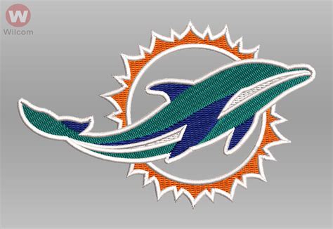 Nfl Miami Dolphin Machine Embroidery Design Pattern 3 Etsy