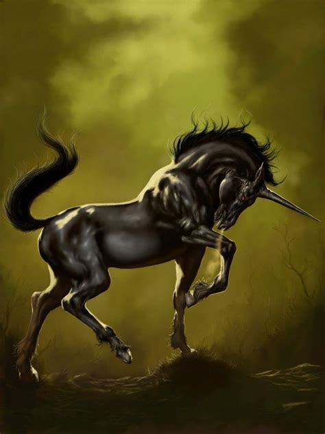 Unicorns & Faeries~*~*~ Evil Unicorn, Unicorn Fantasy, Black Unicorn