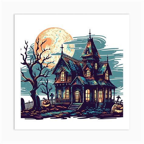 Moonlit Haunting Art Print by Rhys Wyrill - Fy