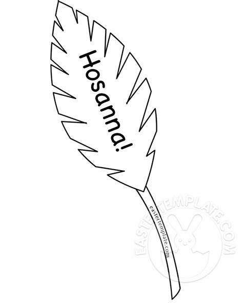 Palm leaf coloring pages are a fun way for kids of all ages to develop creativity, focus, motor skills and color recognition. Hosanna Palm Leaf coloring page | Easter Template
