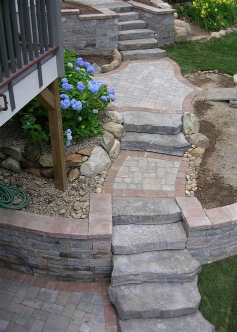 Step Installation With Paver Landings In Canton Ct Installed By