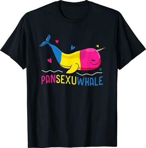 Amazon Com Pan Pride Shirt Pansexuwhale Lgbtqia Pansexual Tee Clothing