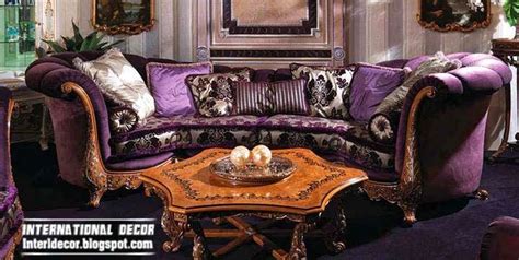 Luxury Purple Furniture Sets Sofas Chairs For Living
