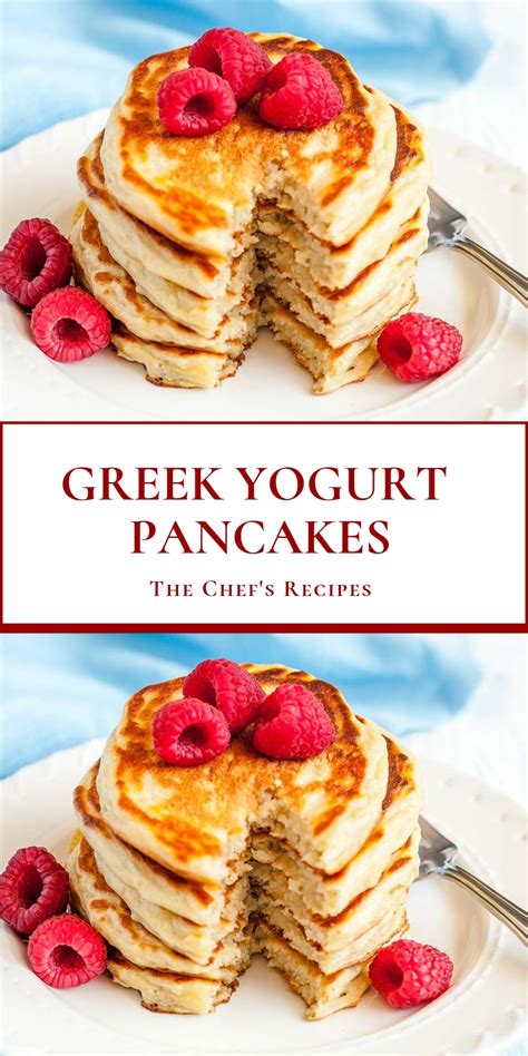 Fix up this easy recipe for breakfast or dinner, or add sweet toppings and make it dessert. GREEK YOGURT PANCAKES - Resep Special Mama
