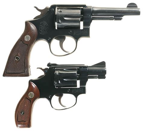 Two Boxed Smith And Wesson Double Action Revolvers A Smith And Wesson 38