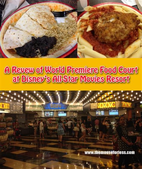 Since the all stars land in the category of value resorts, they don't offer a table service restaurant. Foodie Friday: A Review of World Premiere Food Court