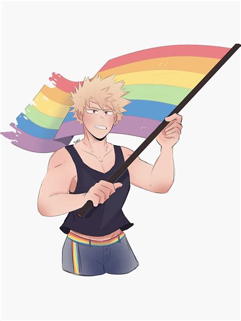 Bakugou Pride Month 2019 Sticker By Floppy999 Redbubble