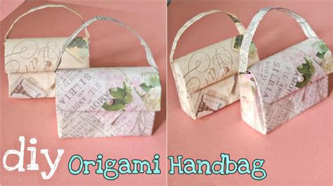 How To Make Paper Handbagorigami Paper Bag Tutorial Step By Step