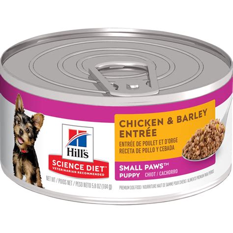 Hill's science diet small bites dry dog food supports healthy brain, eye and skeletal development, as well as promoting a healthy immune system. Hill's® Science Diet® Puppy Small Paws™ Chicken & Barley ...