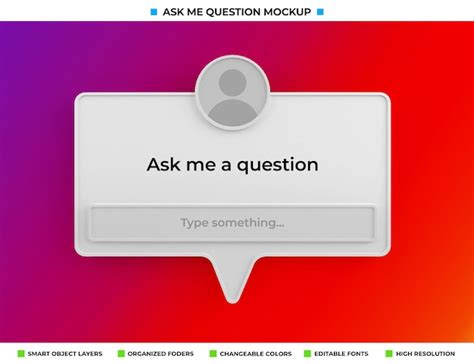 Premium Psd Ask Me A Question Interface Frame For Social Media Post