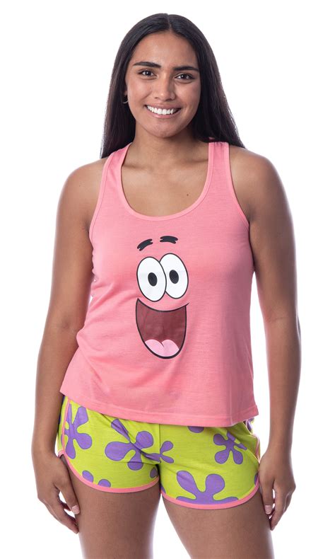 Nickelodeon Spongebob Squarepants Womens Patrick Tank Pajama Short Set