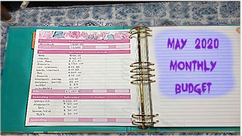 May 2020 Monthly Budget Erin Condren Deluxe Monthly Planner Youtube