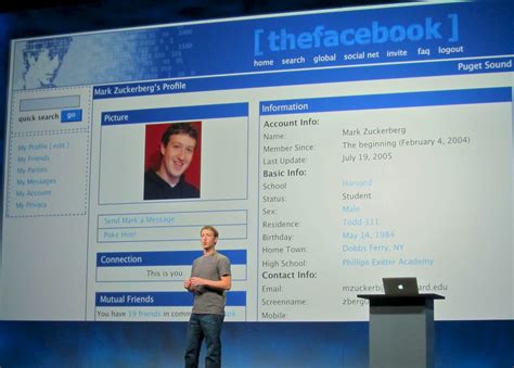 Mark Zuckerbergs Original Facebook Profile Mark Zuckerber Flickr