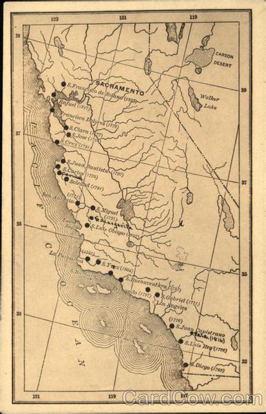 Map Of The Missions Of California Maps