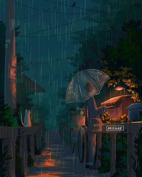 Rain Aesthetic Anime Scenery Wallpaper Anime Wallpaper Hd