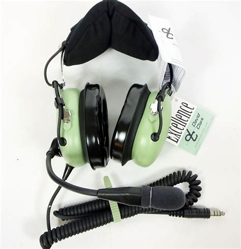 David Clark H10 13h Helicopter Headset Headphones Microphone Mic Coil