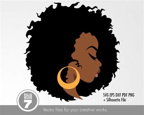Afro Woman Svg 24 Svg Cutting File Dxf Eps Pdf Png Etsy