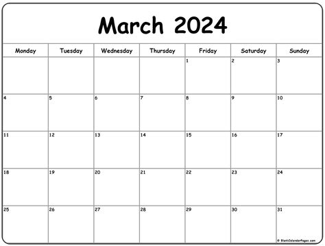 Blank March 2024 Calendar Printable Free Images Sydel Fanechka