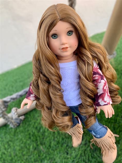 custom doll wig for 18 american girl dolls heat safe etsy