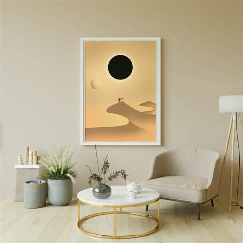 Dune Poster Original Fan Art Arrakis Desert Planet Etsy