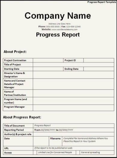 business project report examples   docs word pages