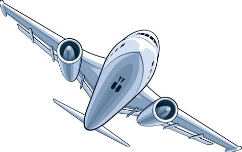 Avión Avión Comercial Avión Jumbo Avión Ilustración De Dibujos Animados