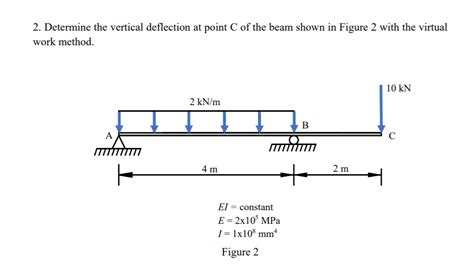 Answered 2 Determine The Vertical Deflection At Point C O