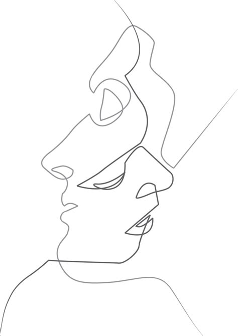 Download Two Faces In One Drawing Full Size Png Image Pngkit