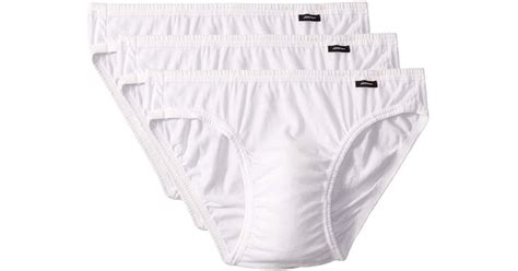 Jockey Cotton Elancer Bikini 3 Pack In White For Men Lyst