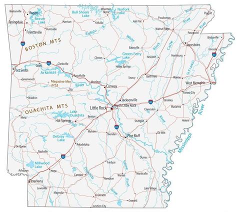 Map Of Arkansas Cities And Roads Gis Geography
