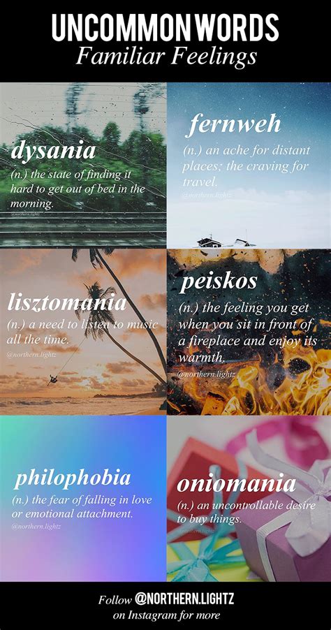 Uncommon Words Familiar Feelings Follow Northernlightz On Instagram