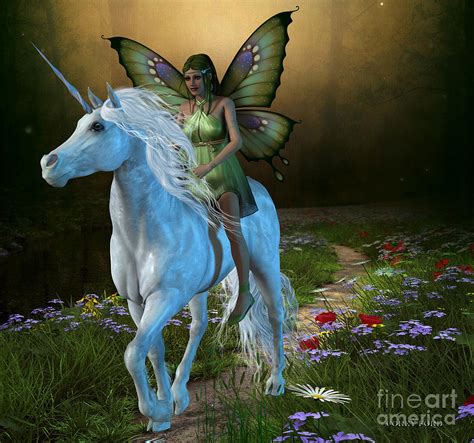 Forest Fairy And Unicorn Painting By Corey Ford Pixels