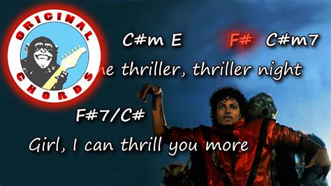 Michael Jackson Thriller Chords And Lyrics Youtube