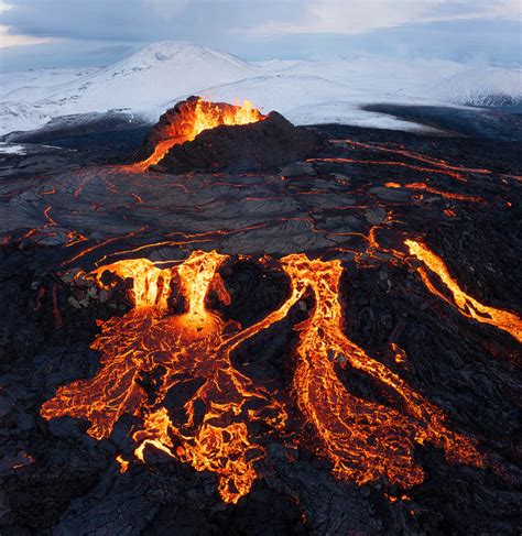 Lava Frenzy Shooting Fagradalsfjall Volcano In Iceland Sydney