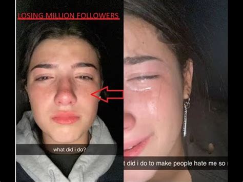 Charli D Amelio Crying After Losing Million Followers Youtube