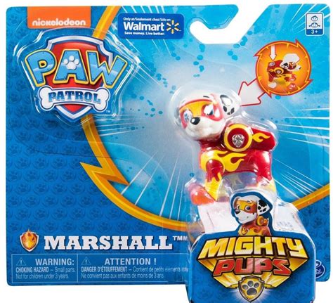 Paw Patrol Marshall Mighty Pups Light Up Badge And Paws Exclusive New