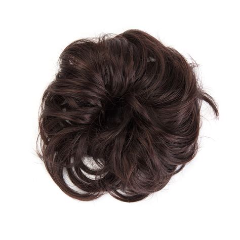 Curly Messy Bun Hairpiece Scrunchie Updo Cover Hair Extensions As Human