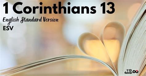 1 Corinthians 13 English Standard Version Esv 1 13 4ever