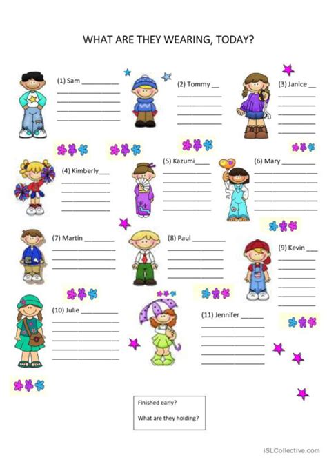 62 What Are They Wearing English ESL Worksheets Pdf Doc