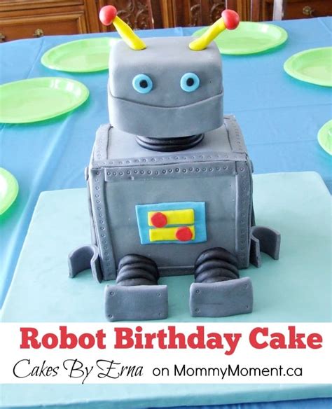 Robot Birthday Cake Mommy Moment