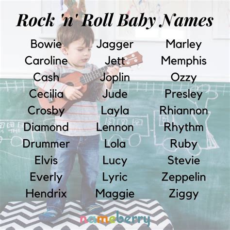 Rock ‘n Roll Baby Names Celebrate Legends In 2021 Baby Names Music