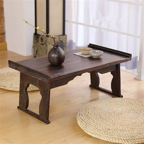 2017 Japanese Antique Tea Table Folding Legs Rectangle 6034cm