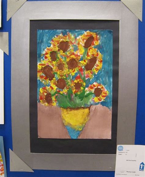 2nd Grade Van Gogh Sunflower Study