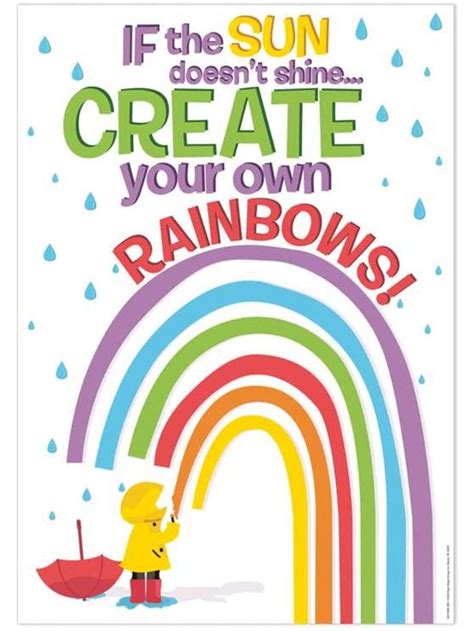 Create Your Own Rainbows Growth Mindset Poster Inspirational