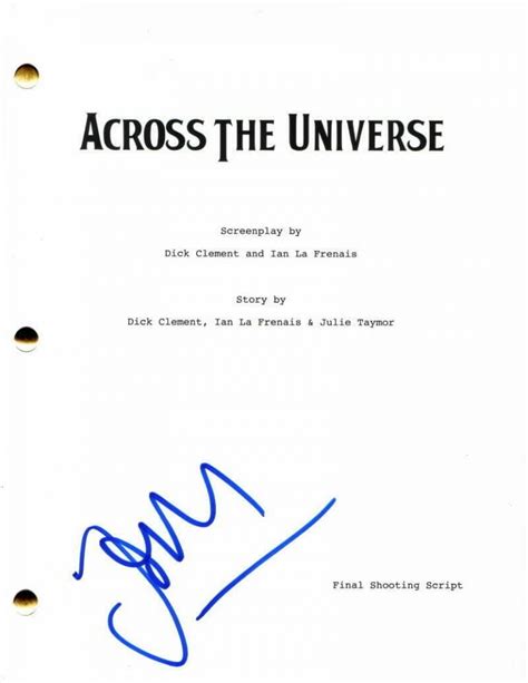 jim sturgess signed autograph across the universe movie script evan rachel wood autographia