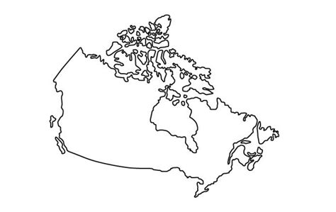 Us And Canada Map Outline Map