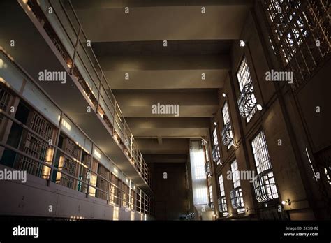 Prison Cells In Alcatraz Island Prison Stock Photo Alamy